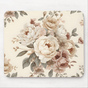 Romantisches Vintage-Blumenbouquet-Muster Mousepad