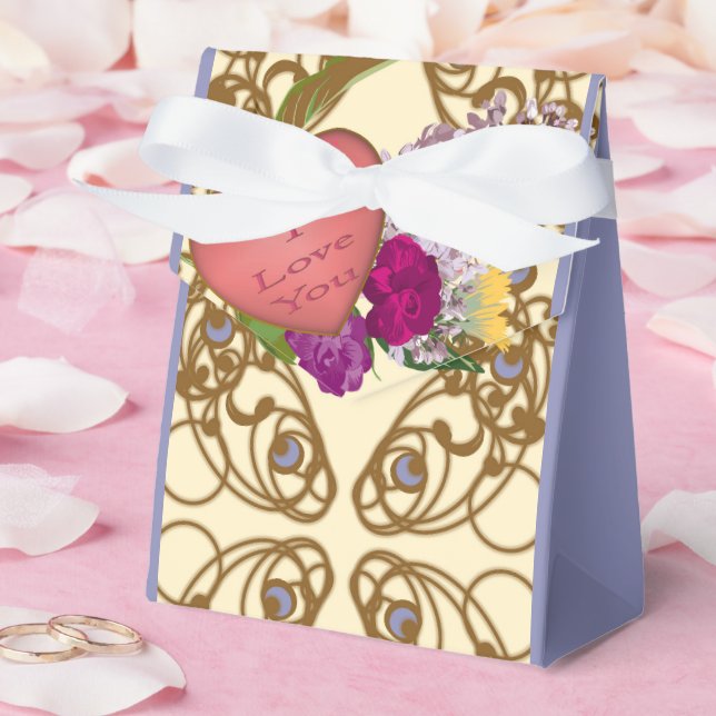 Romantisches Vintage-Valentinstagsmotiv Geschenkschachtel (Hochzeit)