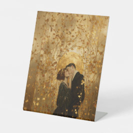 Romantisches Vintageporträt Sockelschild