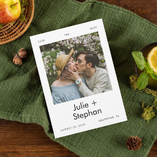 Romantisches Vintages Foto Lässige Hochzeit Save The Date