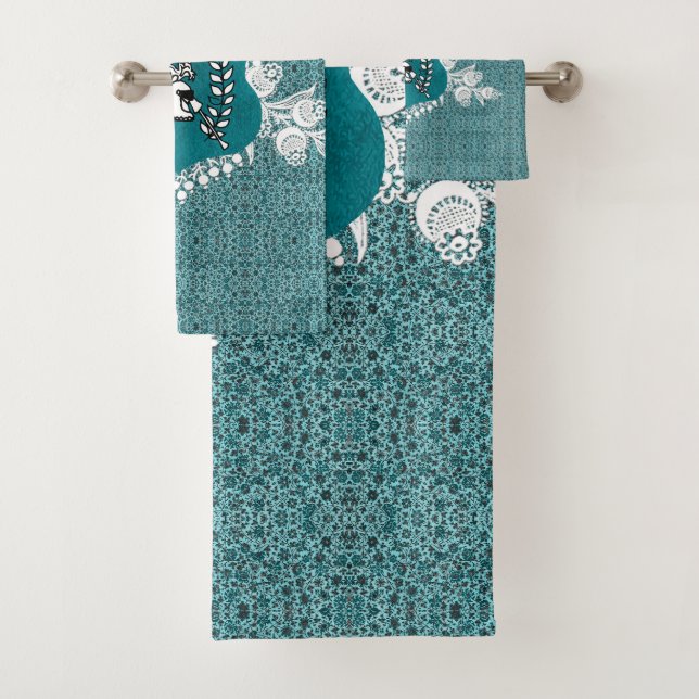 Romantisches Vintages HandtuchSet Badhandtuch Set (Insitu)