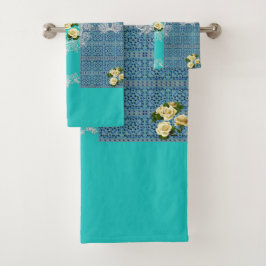 Romantisches Vintages HandtuchSet Badhandtuch Set