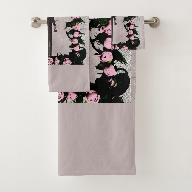 Romantisches Vintages HandtuchSet Badhandtuch Set (Insitu)