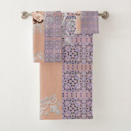 Romantisches Vintages HandtuchSet Badhandtuch Set