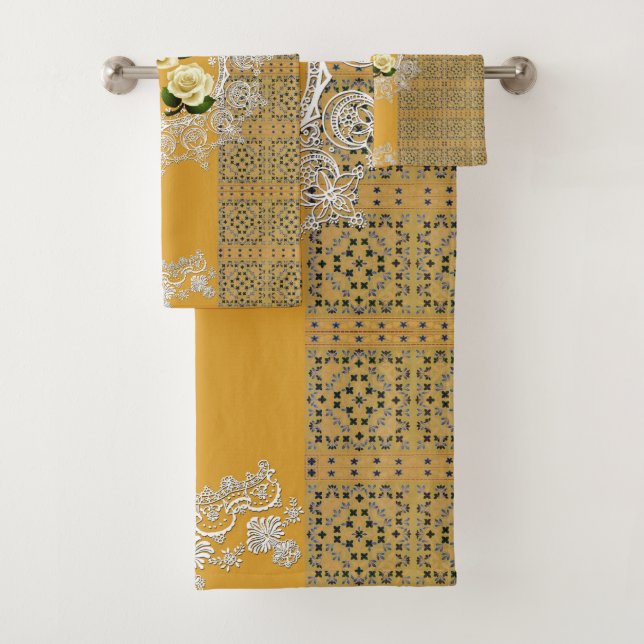 Romantisches Vintages HandtuchSet Badhandtuch Set (Insitu)