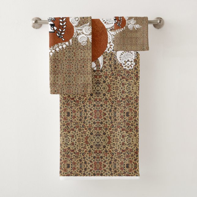 Romantisches Vintages HandtuchSet Badhandtuch Set (Insitu)