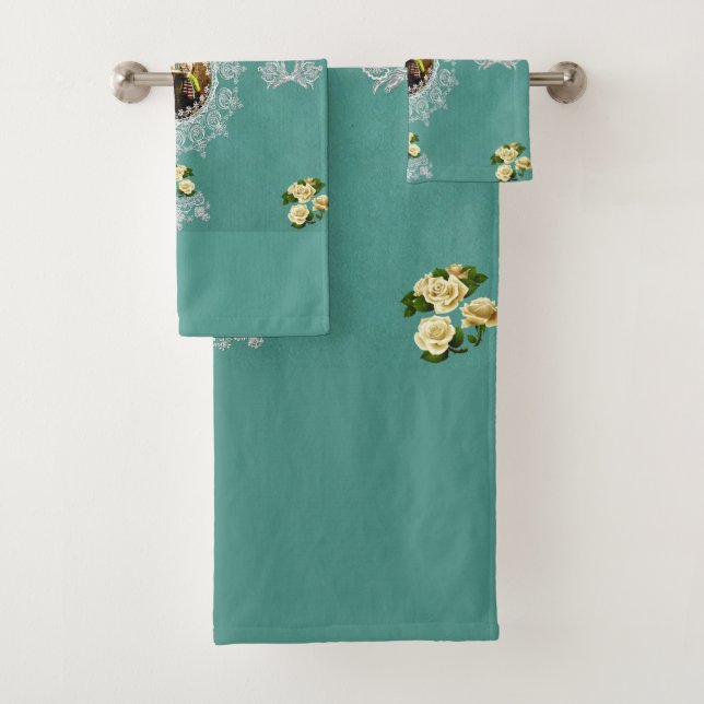 Romantisches Vintages HandtuchSet Badhandtuch Set (Insitu)