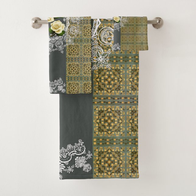 Romantisches Vintages HandtuchSet Badhandtuch Set (Insitu)