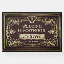 Romantisches Vintages Look Gästebuch