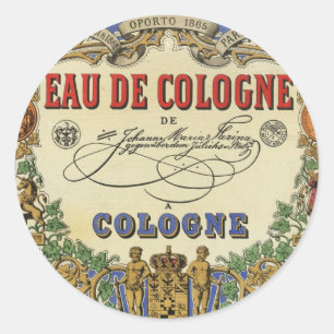 Romantisches Vintages Pariser Parfüm-Label. Runder Aufkleber