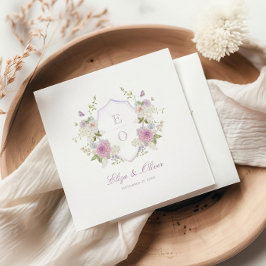 Romantisches Wappen mit weichem Pastellfarben Serviette