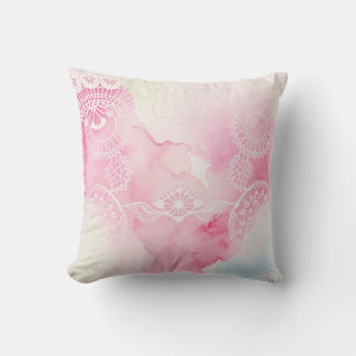 Romantisches Wasserfarb-Lace-Kissen Kissen