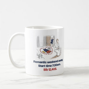 Romantisches Wochenende-Ausflug Rennpass Lustiger Kaffeetasse