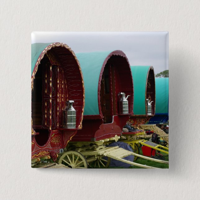 Romany gypsy caravans button (Vorderseite)