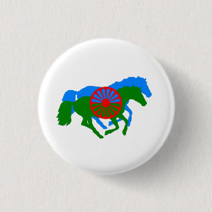 Romany-Sinti und Roma-Flag und -Schaltfläche Button