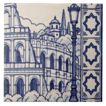 Rome Azulejo-Muralfliese 4 von 6 Mitte rechts