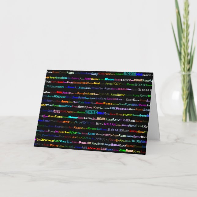 Rome Black Greeting Card H Karte (Vorderseite)