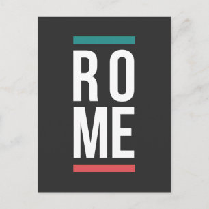Rome City Fettschrift-Typografie-Design Postkarte