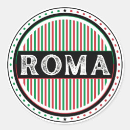 Rome City Pride Emblem – Italian Identity Runder Aufkleber