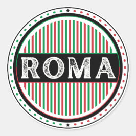 Rome City Pride Emblem – Italian Identity Runder Aufkleber