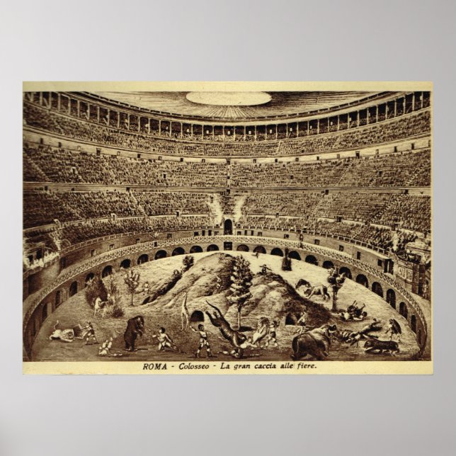 Rome,  Entertainment in the Colosseum Poster (Vorne)