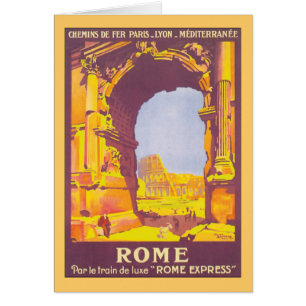 Rome Express Vintage Travel Poster