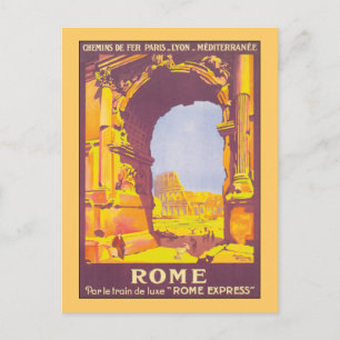 Rome Express Vintage Travel Poster Postkarte