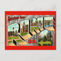 Rome Georgia Vintage-Postkarte