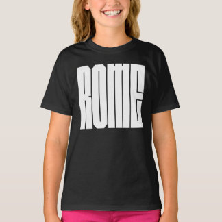 Rome Italian CIty Bold Block Typeface T-Shirt