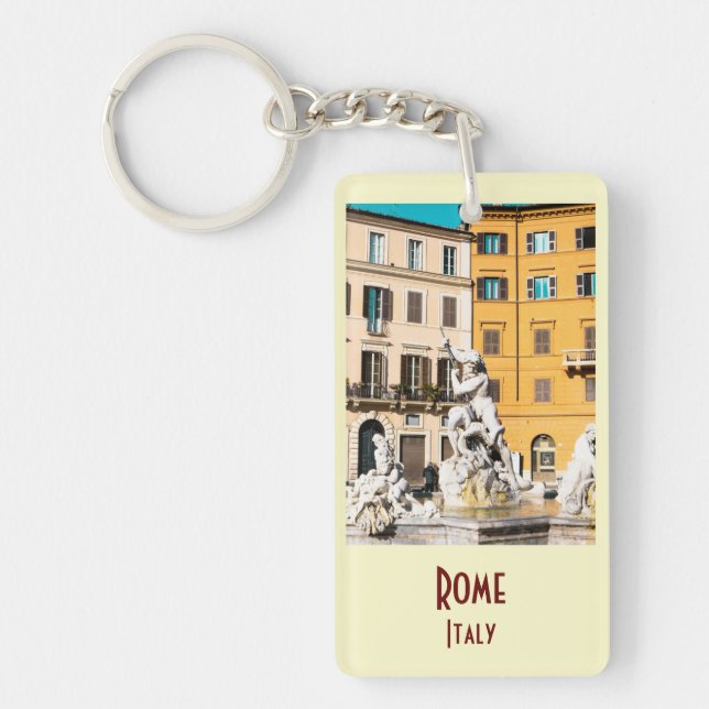 Rome, Italien Vintage-Schlüsselanhänger Schlüsselanhänger (Vorderseite)