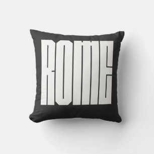 Rome Italienische Stadt Fettblock-Schrift Kissen