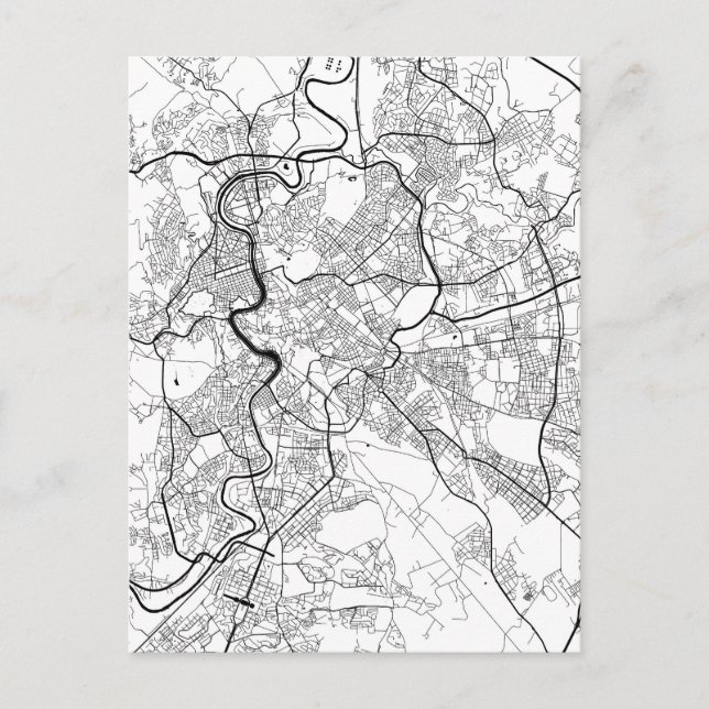 Rome Italy Map Postkarte (Vorderseite)