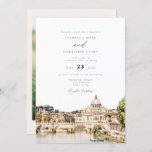 ROME Italy Skyline Destination Wedding