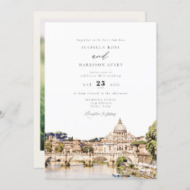 ROME Italy Skyline Destination Wedding Einladung