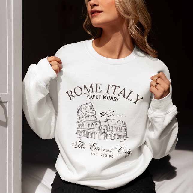 Rome Italy Vintage Landscape Roman Colosseum Sweatshirt (Von Creator hochgeladen)
