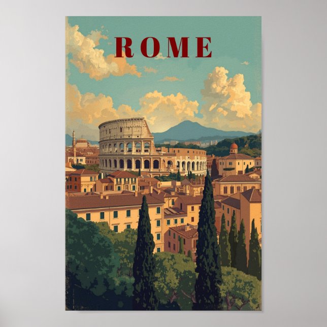 Rome Kolosseum Poster Wandkunst (Vorne)