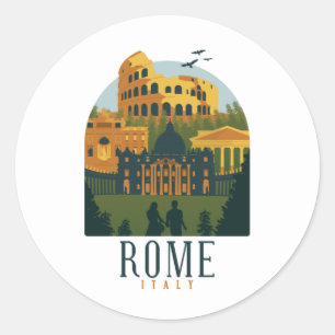 Rome Kolosseum Vintage Aufkleber
