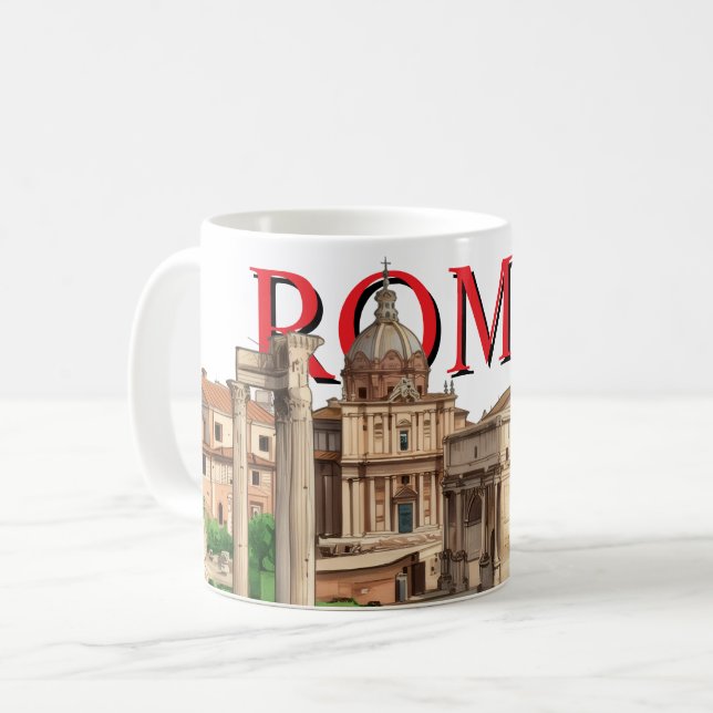 Rome Mug – Roman Forum | Souvenir coffee cup Kaffeetasse (Vorderseite Links)
