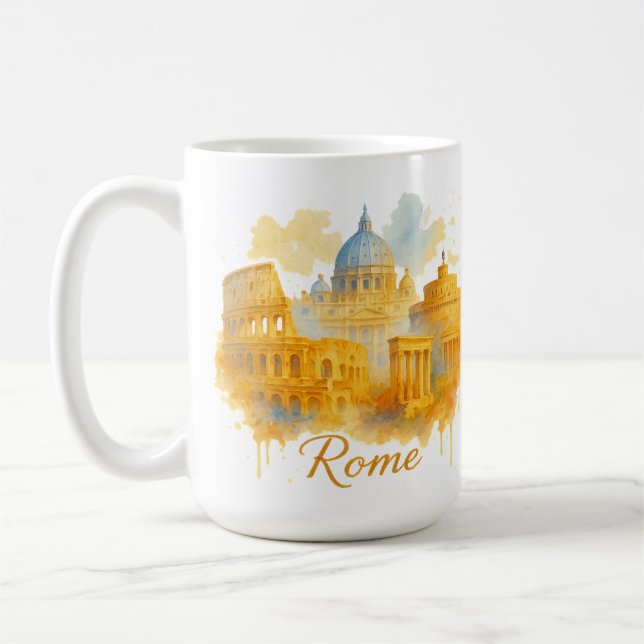 Rome Neon Pop-Art Straßenstil Kaffeetasse (Links)
