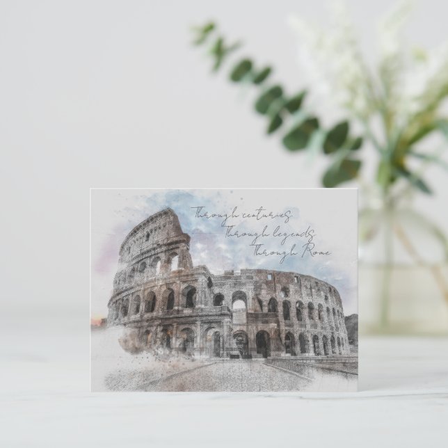 Rome Postcard – Through Centuries, Through Legends Postkarte (Stehend Vorderseite)