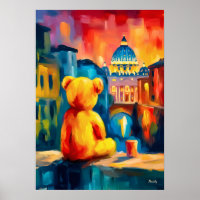 Rome Teddy Fauvist Sonnenuntergang Stadtsilhouette
