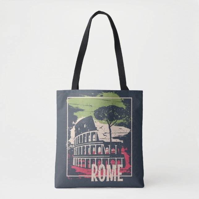 Rome Typografie: Eiffelturm Poster. (Vorderseite)