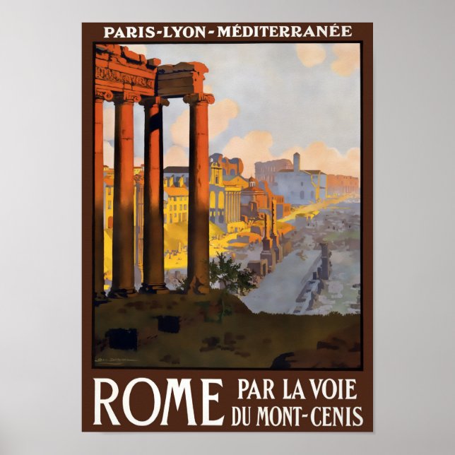 Rome Vintage Travel Poster (Vorne)