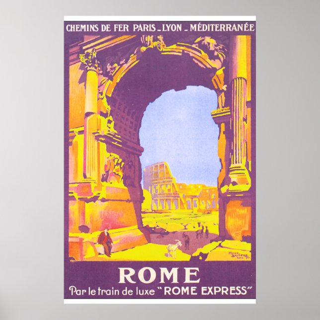 Rome Vintage Travel Poster (Vorne)