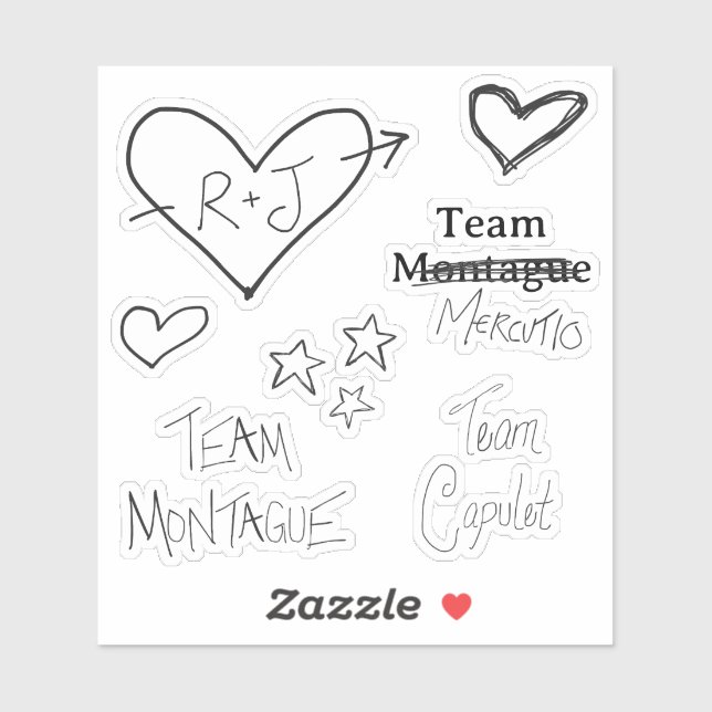 Romeo + Julia Aufkleber (Blatt)