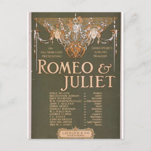 Romeo & Julia, 'Liebler & Co' Retro Theater Postkarte