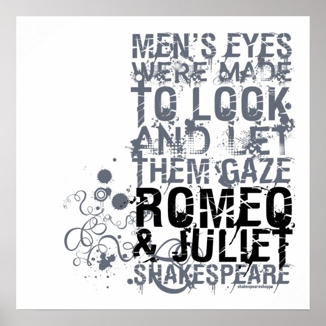 Romeo & Julia Men Quote Poster (Vorne)