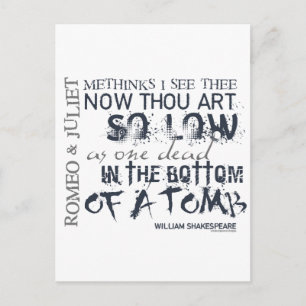 Romeo & Julia Tomb Quote Postkarte
