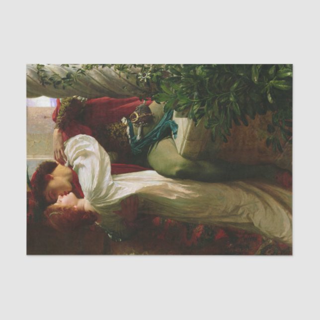 Romeo und Julia, 1884 von Frank Dicksee Seidenpapier (Vorderseite)