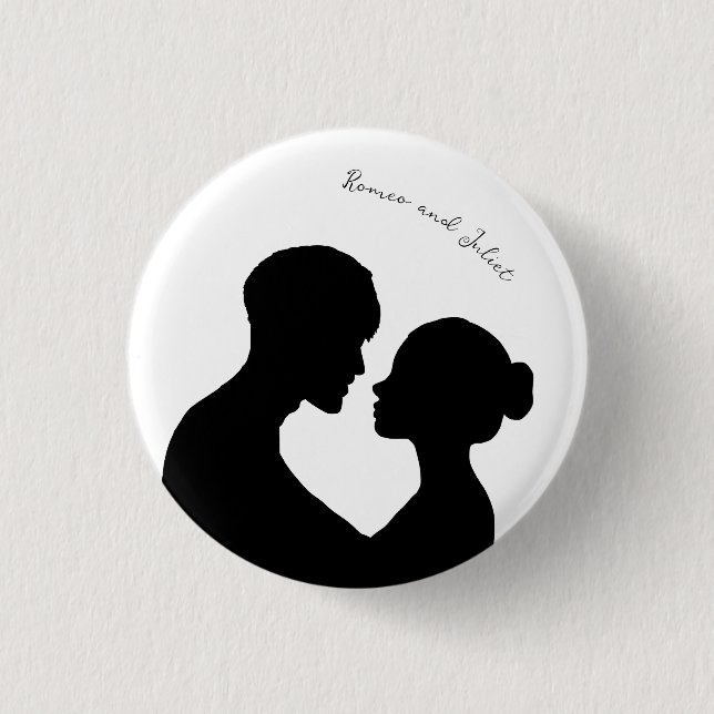 Romeo und Julia Anpassbares Button (Vorderseite)